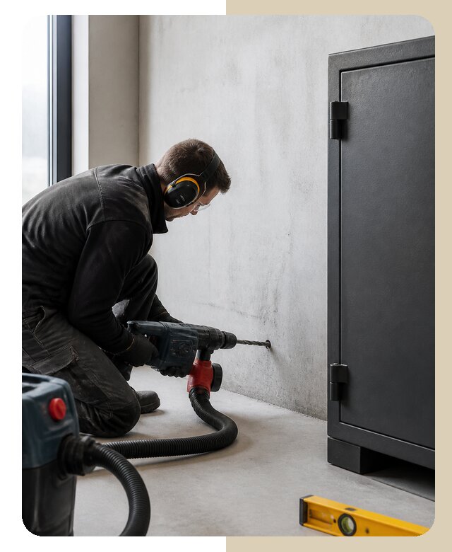 Бурение отверстий под сейф в Кронштадте по цене от 3652 р. | ДвериЛегко-Крн